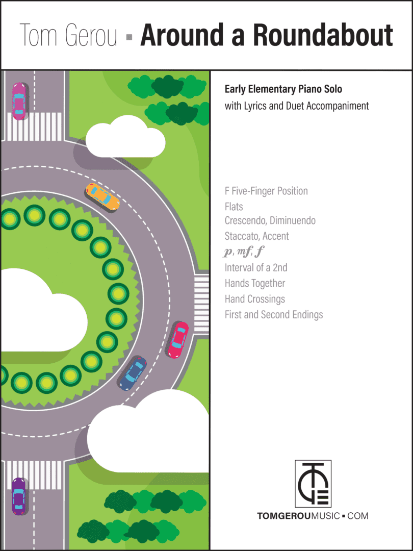 A flyer with an image of cars on the road.