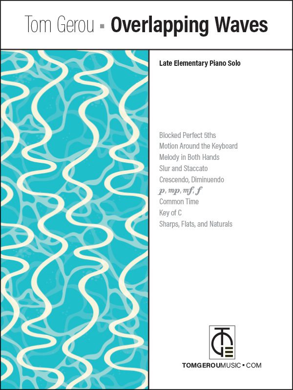 A sheet music cover with a water pattern.