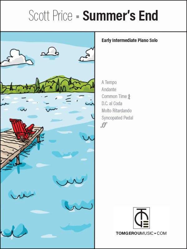 A cartoon of a red bird sitting on the dock.