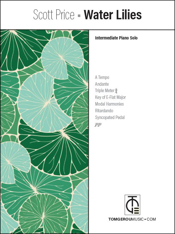 A green leaf pattern with the words meredith place info