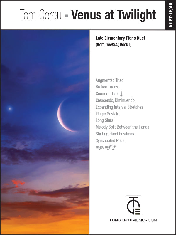 Venus at Twilight – Late Elem. Piano Duet