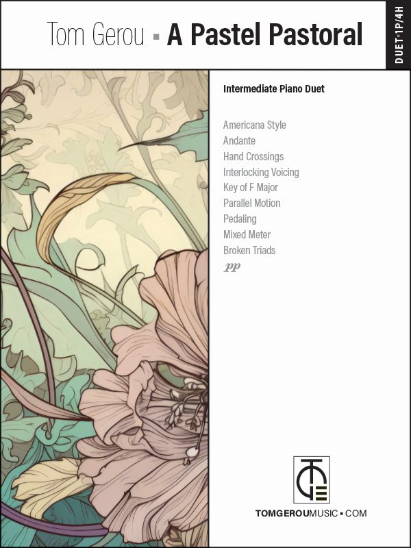 A cover of the book with an image of flowers.