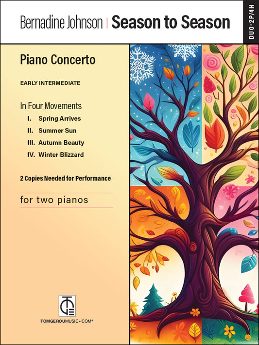 Season to Season – Early Inter. Piano Duo (2p/4h)