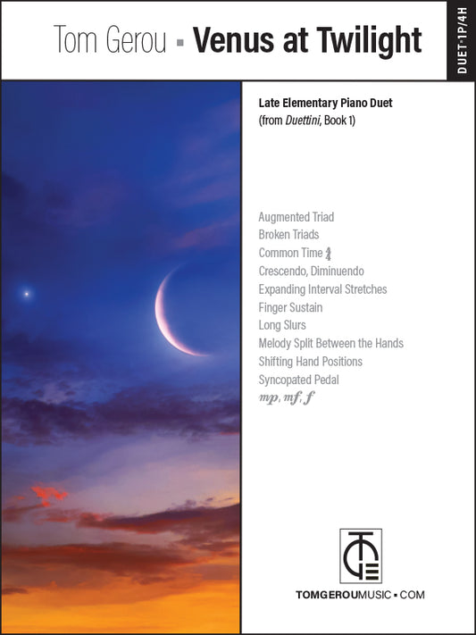 Venus at Twilight – Late Elem. Piano Duet