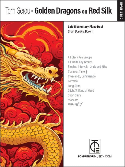 Golden Dragons on Red Silk – Late Elem. Piano Duet