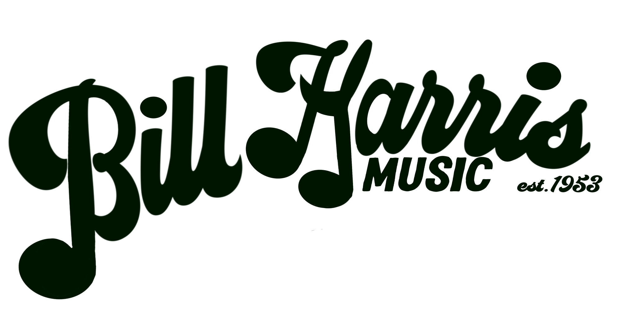 A green background with the words " bill harris music ".